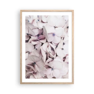 Poster in einem Rahmen aus heller Eiche - In einer Blumenflut - 50x70 cm