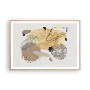 Poster in einem Rahmen aus heller Eiche - Angewandte Plumkologie - 100x70 cm