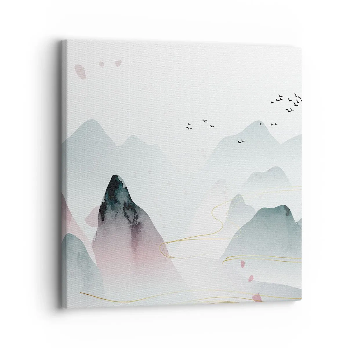 Bild auf Leinwand - Leinwandbild - Über die Gipfel - 30x30 cm