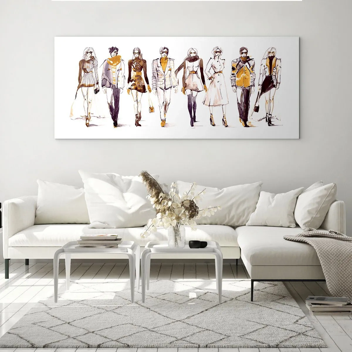 Glasbild - Bild auf glas - Lässiger Chic, lässige Eleganz - 100x40 cm