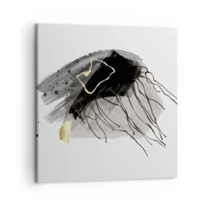 Bild auf Leinwand - Leinwandbild - In Schwarz und Gold - 50x50 cm