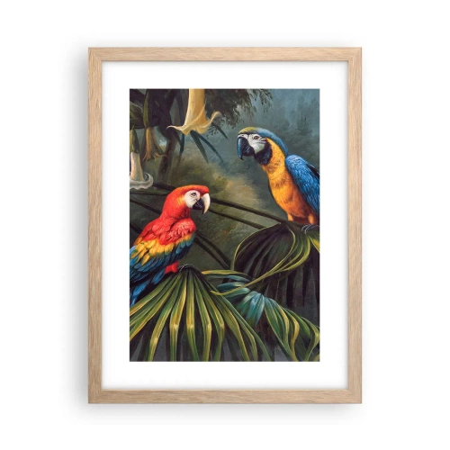 Poster in einem Rahmen aus heller Eiche - Romantik in den Tropen - 30x40 cm