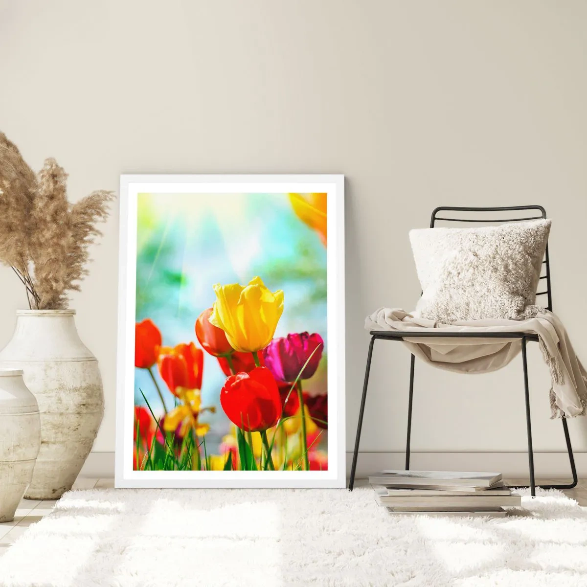 Poster in einem weißen Rahmen - Alle Farben der Sonne - 61x91 cm