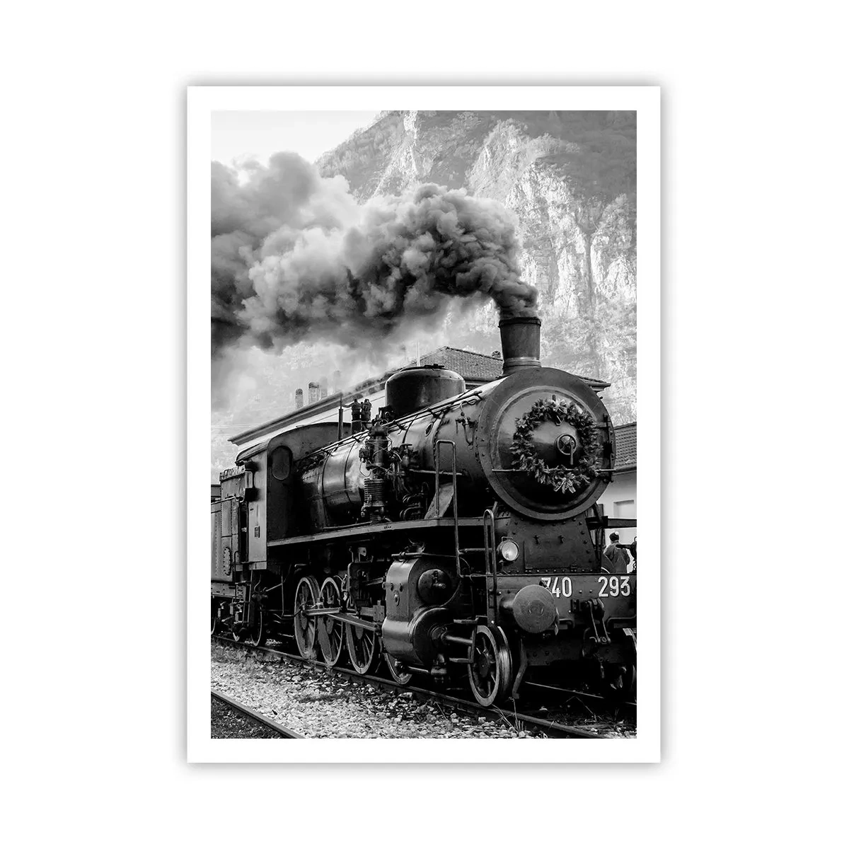 Poster - Steht am Bahnhof ... - 70x100 cm