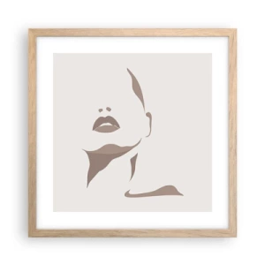 Poster in einem Rahmen aus heller Eiche - Aus Licht und Schatten - 40x40 cm