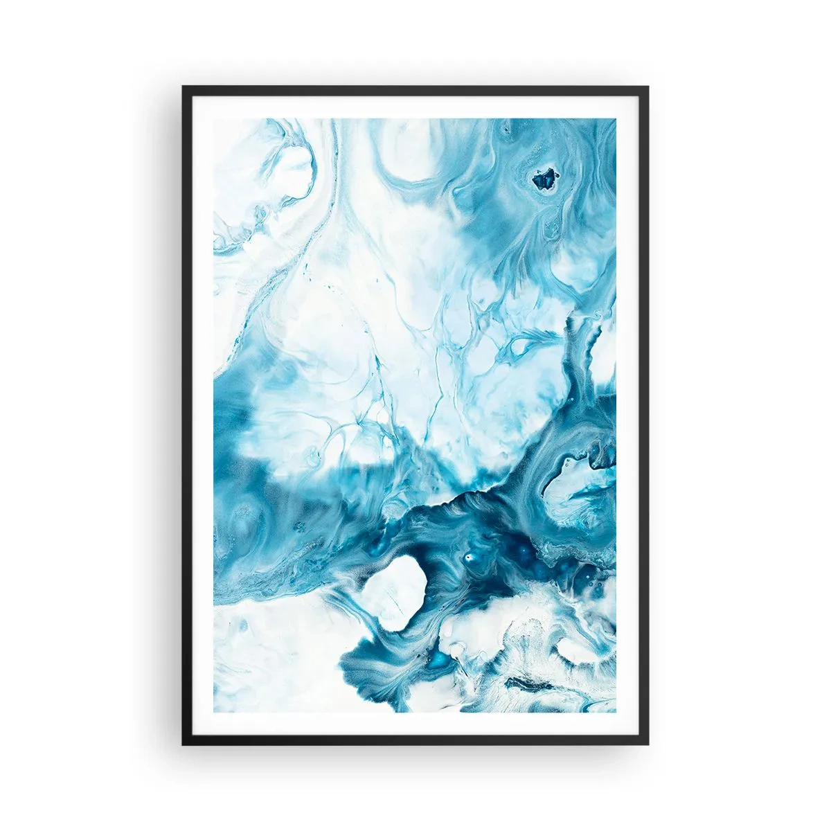 Poster in einem schwarzem Rahmen - Blaues Konzert - 70x100 cm