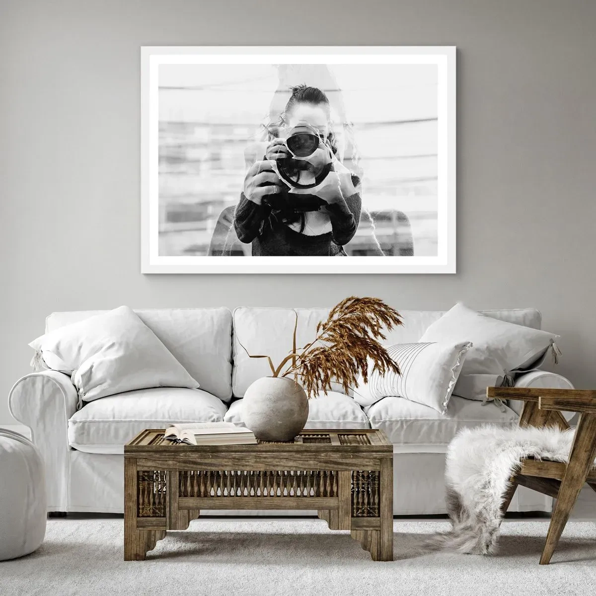 Poster in einem weißen Rahmen - Schöpfer und Material - 100x70 cm