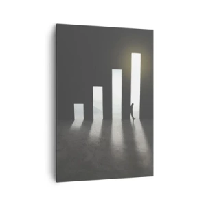 Bild auf Leinwand - Leinwandbild - Symbolisches Wachstum in Form von lichtdurchfluteten Passagen - 70x100cm - Erfolg – 