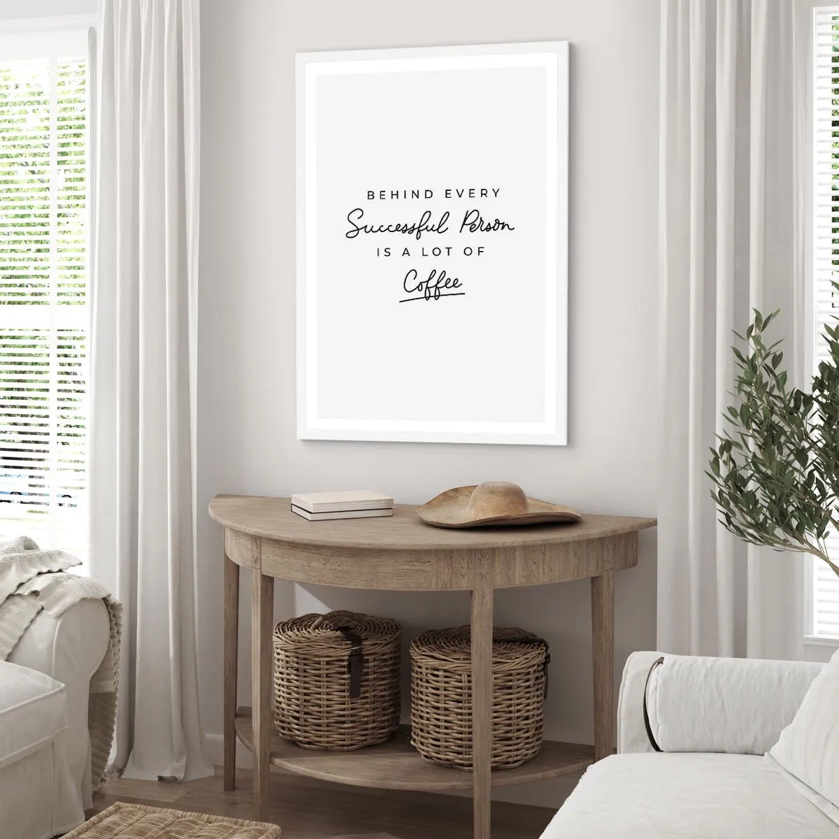 Poster in einem weißen Rahmen - Erfolgsgeheimnis - 30x40 cm