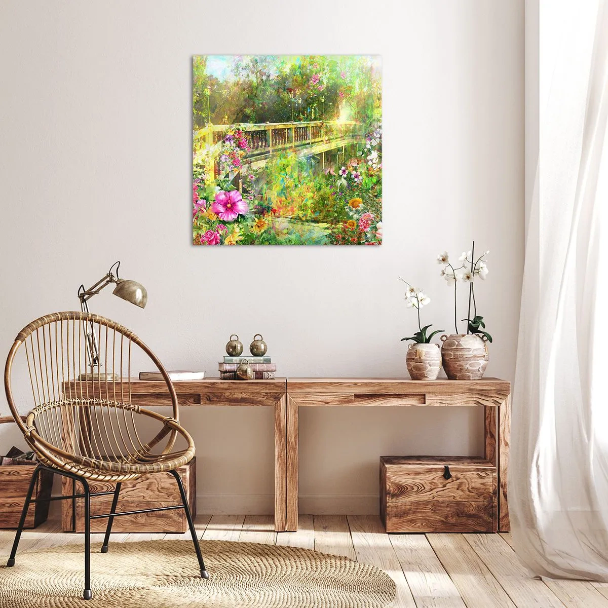 Bild auf Leinwand - Leinwandbild - Eine Brücke aus Frühlingsseufzern - 30x30 cm