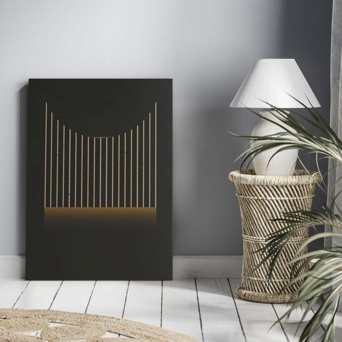 Bild auf Leinwand - Leinwandbild - Die Dunkelheit erkunden - 45x80 cm