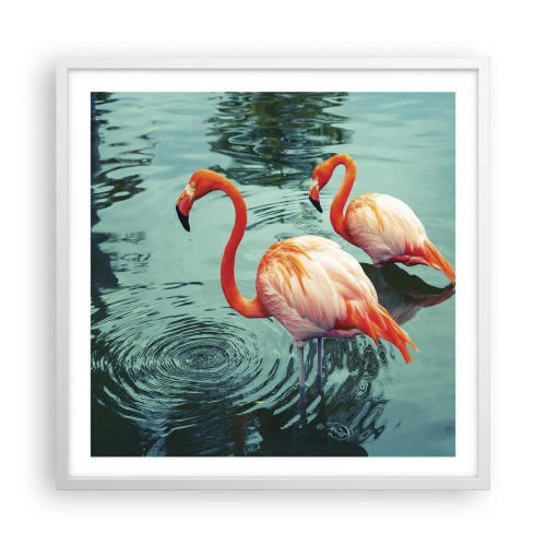 Poster in einem weißen Rahmen - Wir sind jetzt in Mode - 60x60 cm