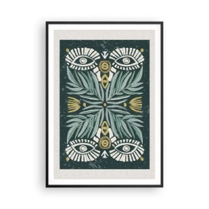 Poster in einem schwarzem Rahmen - Wie ein Volksausschnitt - 70x100 cm