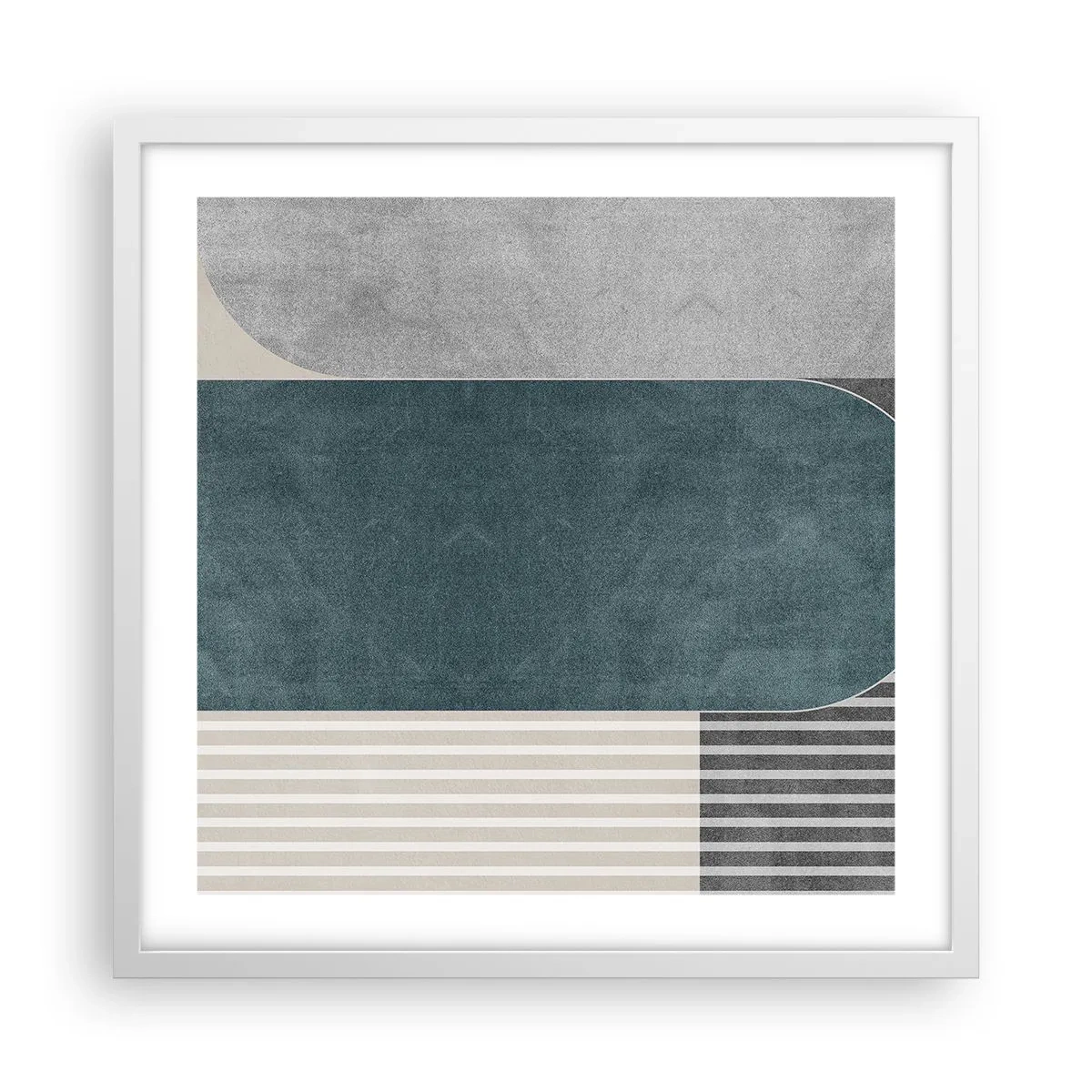 Poster in einem weißen Rahmen - Komposition auf der Ebene - 50x50 cm