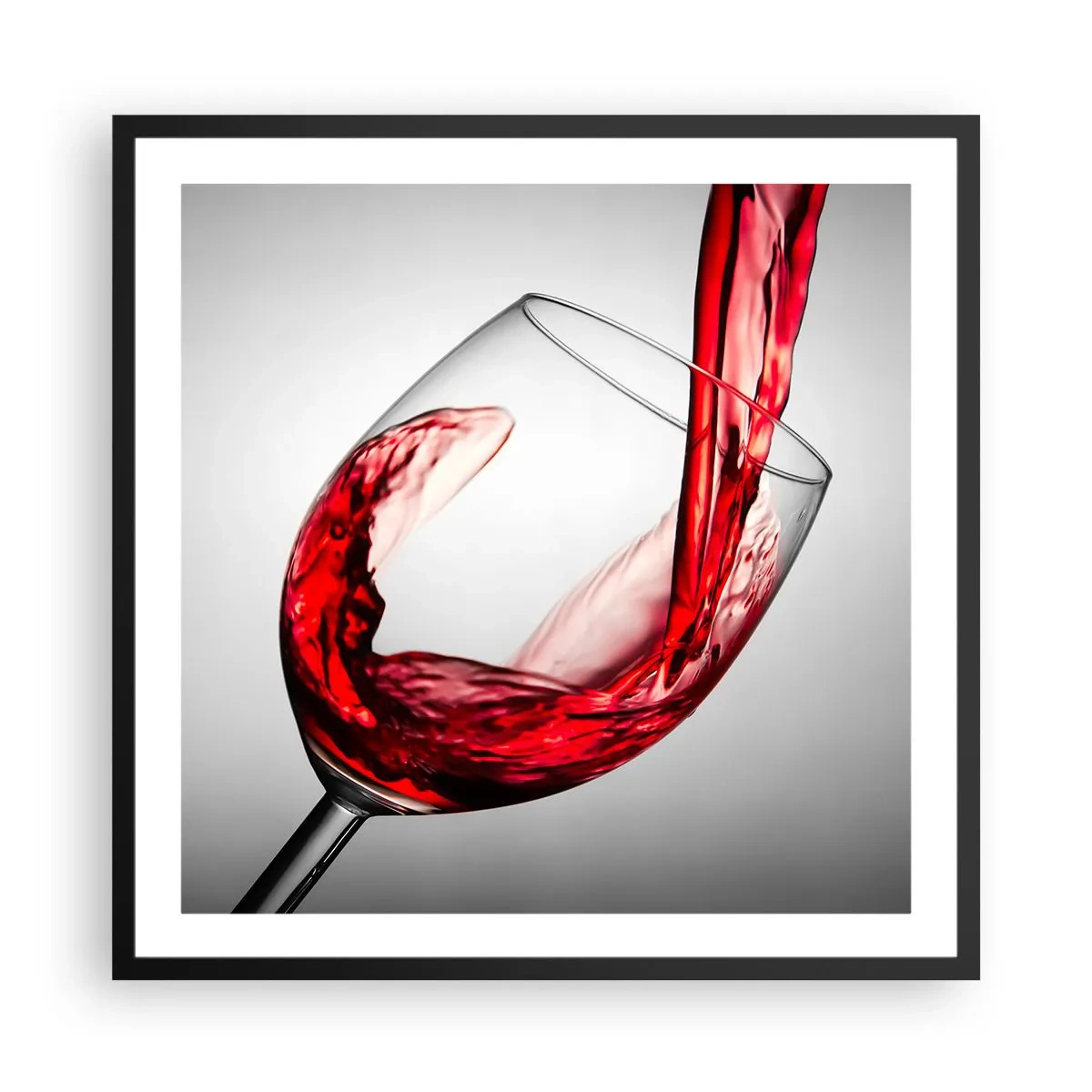 Poster in einem schwarzem Rahmen - Farbe – Bewegung – Klang - 60x60 cm