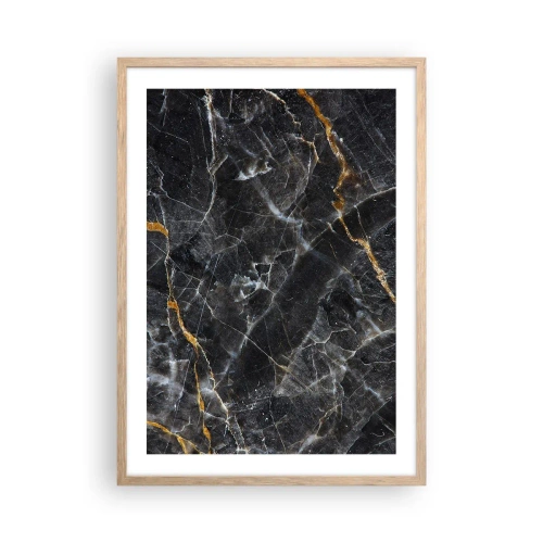 Poster in einem Rahmen aus heller Eiche - Das Innenleben des Steins - 50x70 cm