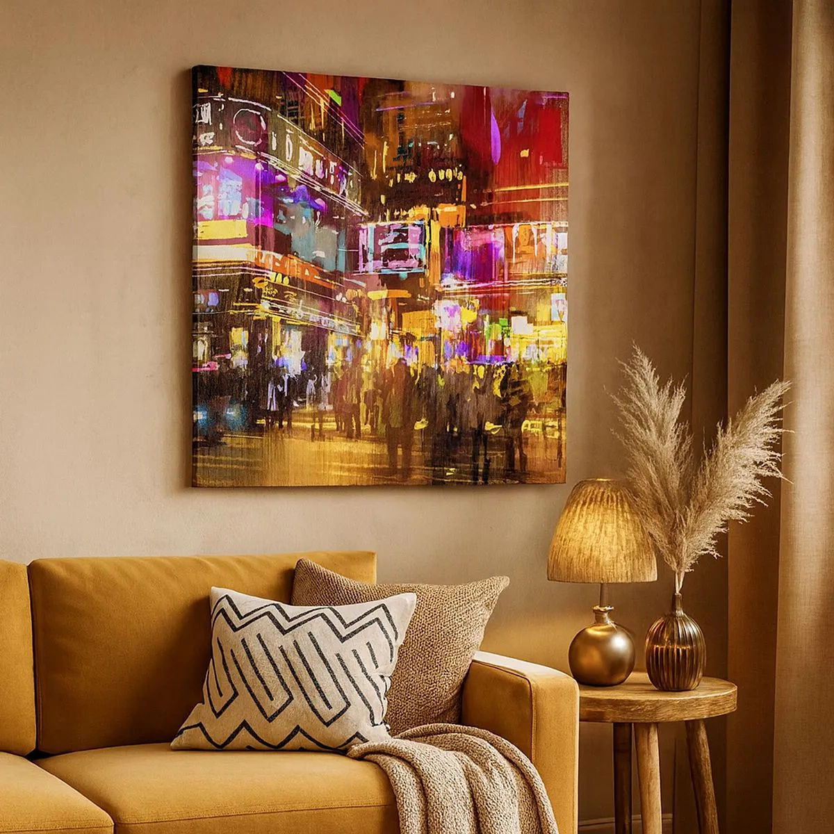 Bild auf Leinwand - Leinwandbild - In einem Lichtermeer - 30x30 cm