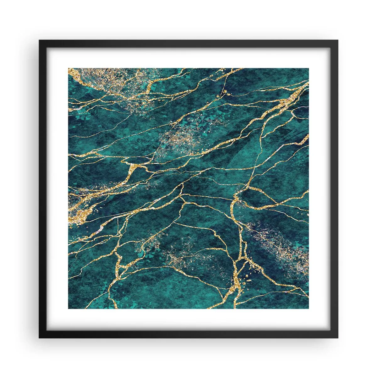 Poster in einem schwarzem Rahmen - Goldmine - 50x50 cm