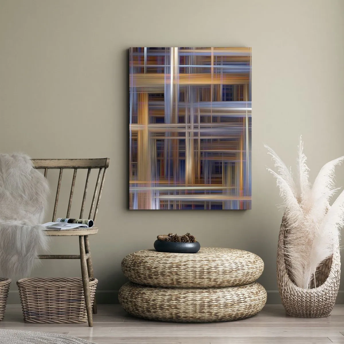 Bild auf Leinwand - Leinwandbild - Aus Licht gewebt - 55x100 cm