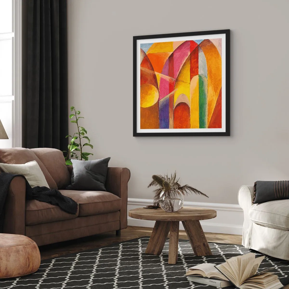 Poster in einem schwarzem Rahmen - Kathedrale der Sonne - 60x60 cm