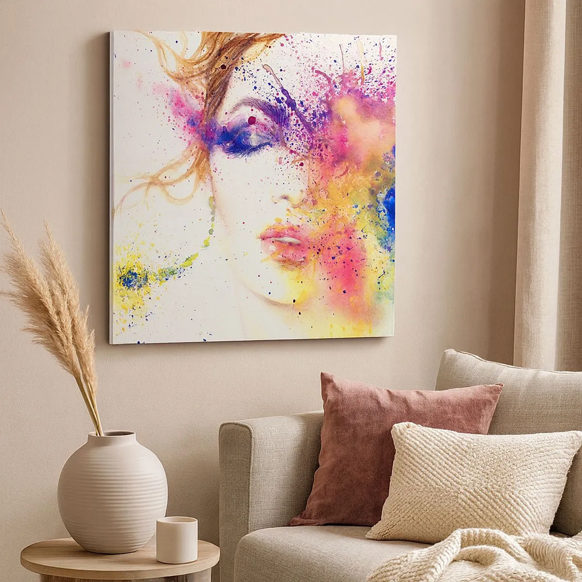 Bild auf Leinwand - Leinwandbild - Regenbogenschwindel - 30x30 cm