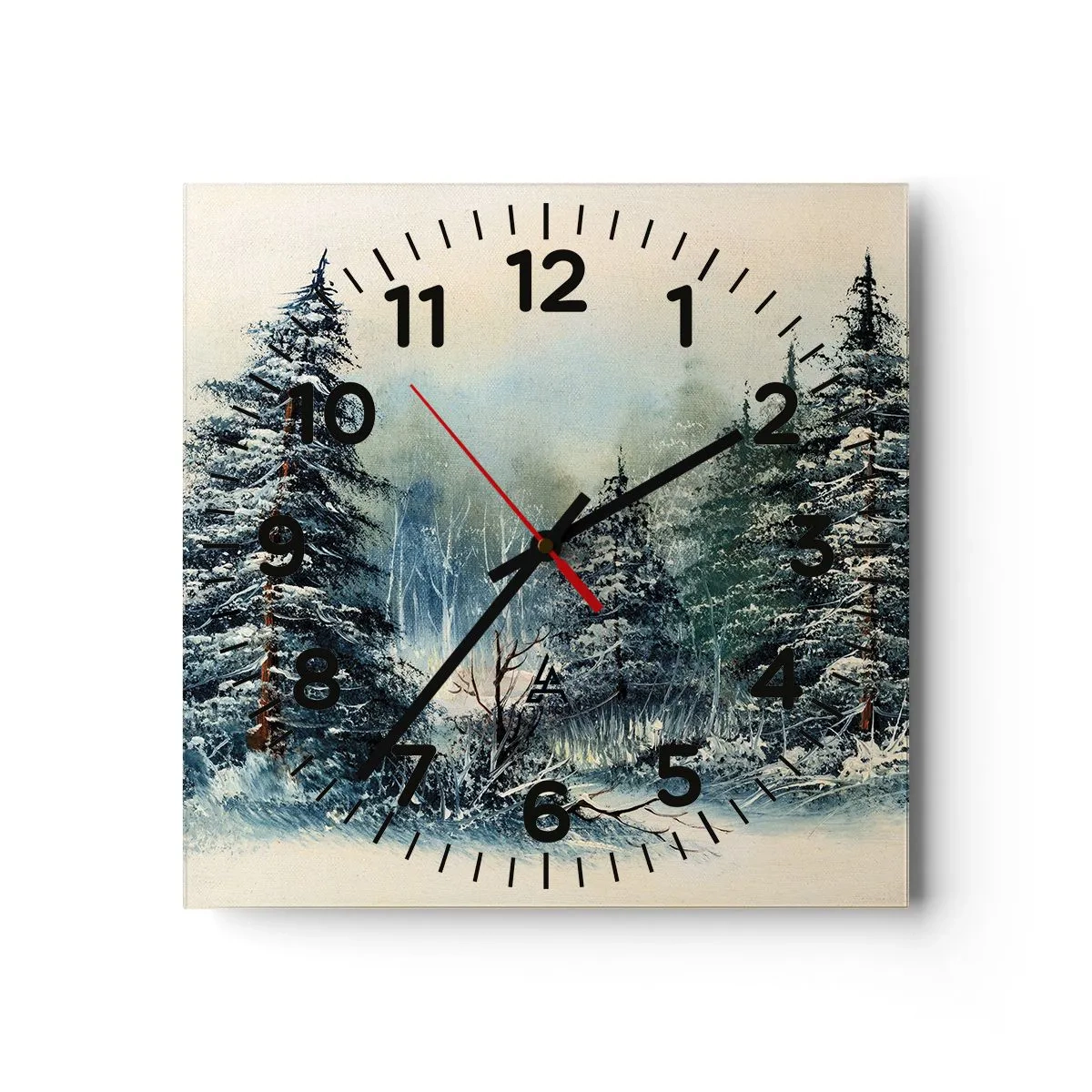 Wanduhr - Glasuhr - Bereit für Weihnachten - 40x40 cm