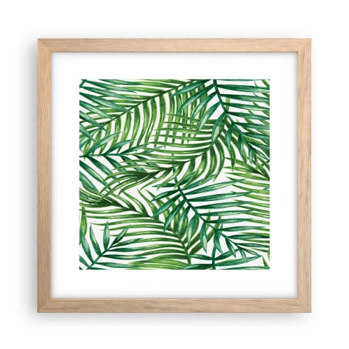 Poster in einem Rahmen aus heller Eiche - Unter dem grünen Baldachin - 30x30 cm