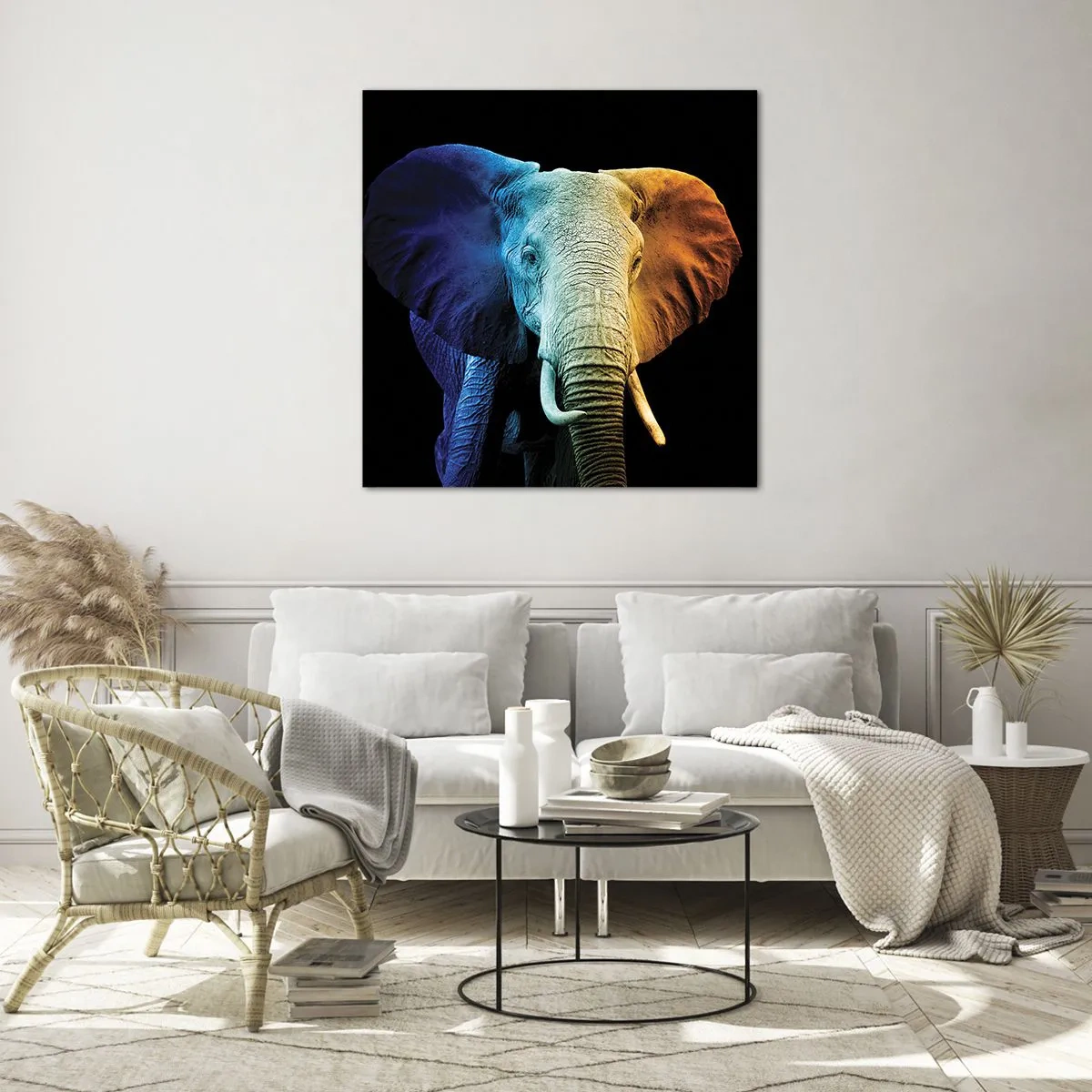 Glasbild - Bild auf glas - Exzentrisch, kein Verrückter - 40x40 cm