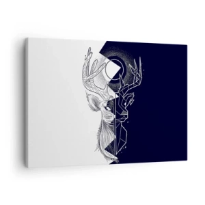 Bild auf Leinwand - Leinwandbild - Geometrie und Natur in einer symbolischen Komposition - 70x50cm - Der Kampf und die Einheit der Gegensätze - Moderne Wanddekoration für Wohnzimmer und Schlafzimmer ARTTOR