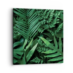 Bild auf Leinwand - Leinwandbild - Eingebettet ins Grüne - 40x40 cm