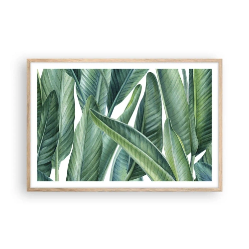 Poster in einem Rahmen aus heller Eiche - An und für sich Grün - 91x61 cm