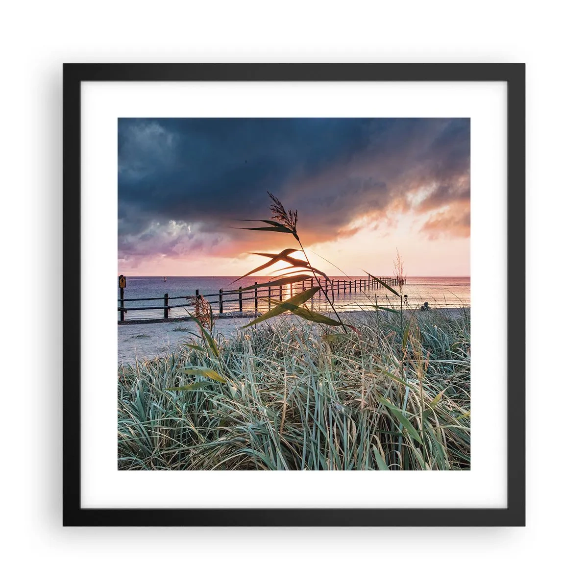 Poster in einem schwarzem Rahmen - Es vergeht nicht mit dem Wind - 40x40 cm