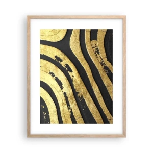 Poster in einem Rahmen aus heller Eiche - Alles fließt - 40x50 cm