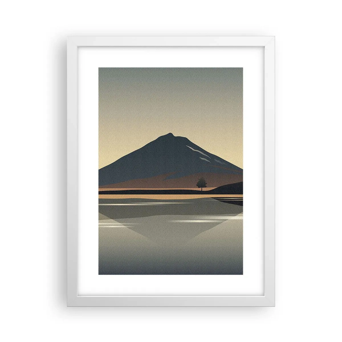 Poster in einem weißen Rahmen - Spiegelreflexion - 30x40 cm