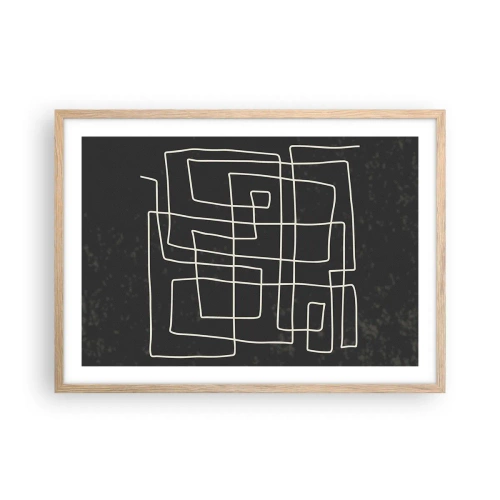 Poster in einem Rahmen aus heller Eiche - Nicht so einfach - 70x50 cm