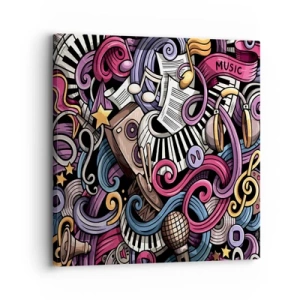 Bild auf Leinwand - Leinwandbild - Komplizierte Melodie - 30x30 cm