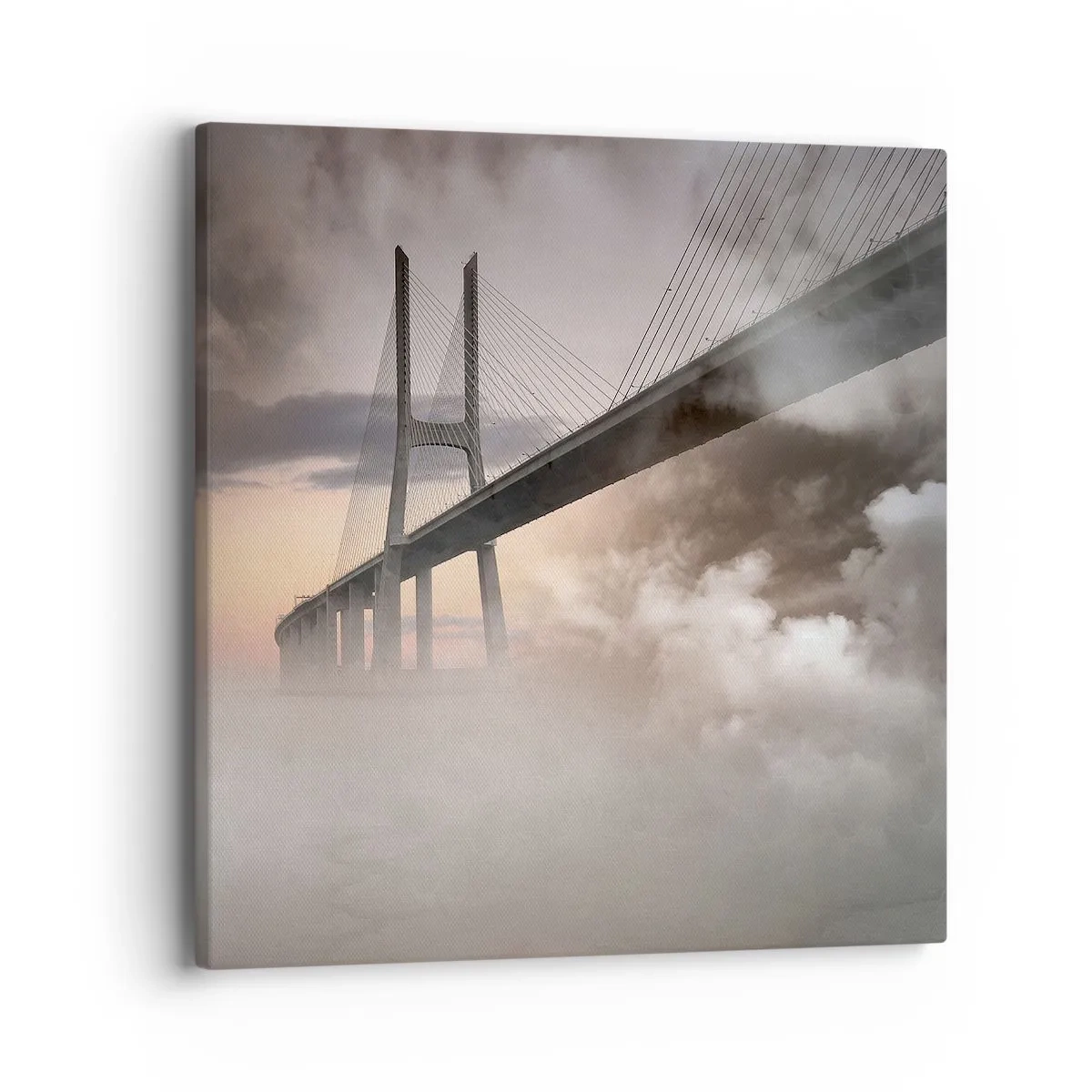 Bild auf Leinwand - Leinwandbild - Auf dem Fluss, den es nicht gibt - 40x40 cm