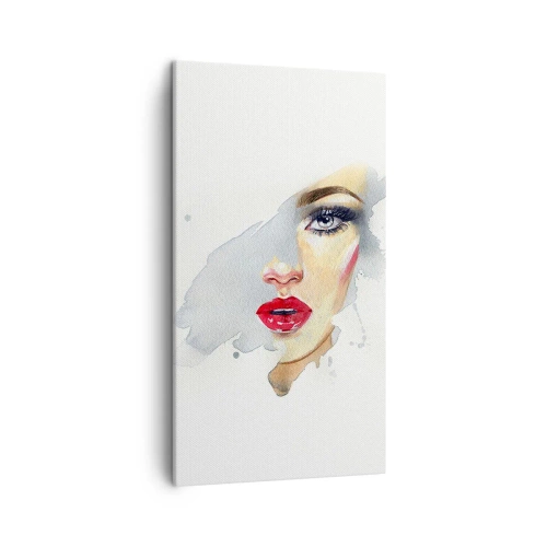 Bild auf Leinwand - Leinwandbild - Abspiegeln in einem Wassertropfen - 45x80 cm