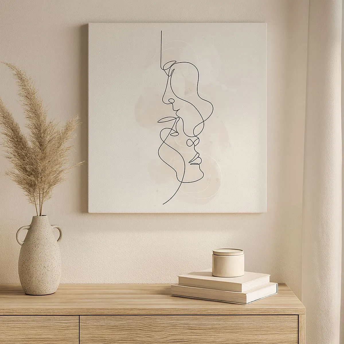 Bild auf Leinwand - Leinwandbild - Verstrickt in eine Umarmung - 30x30 cm