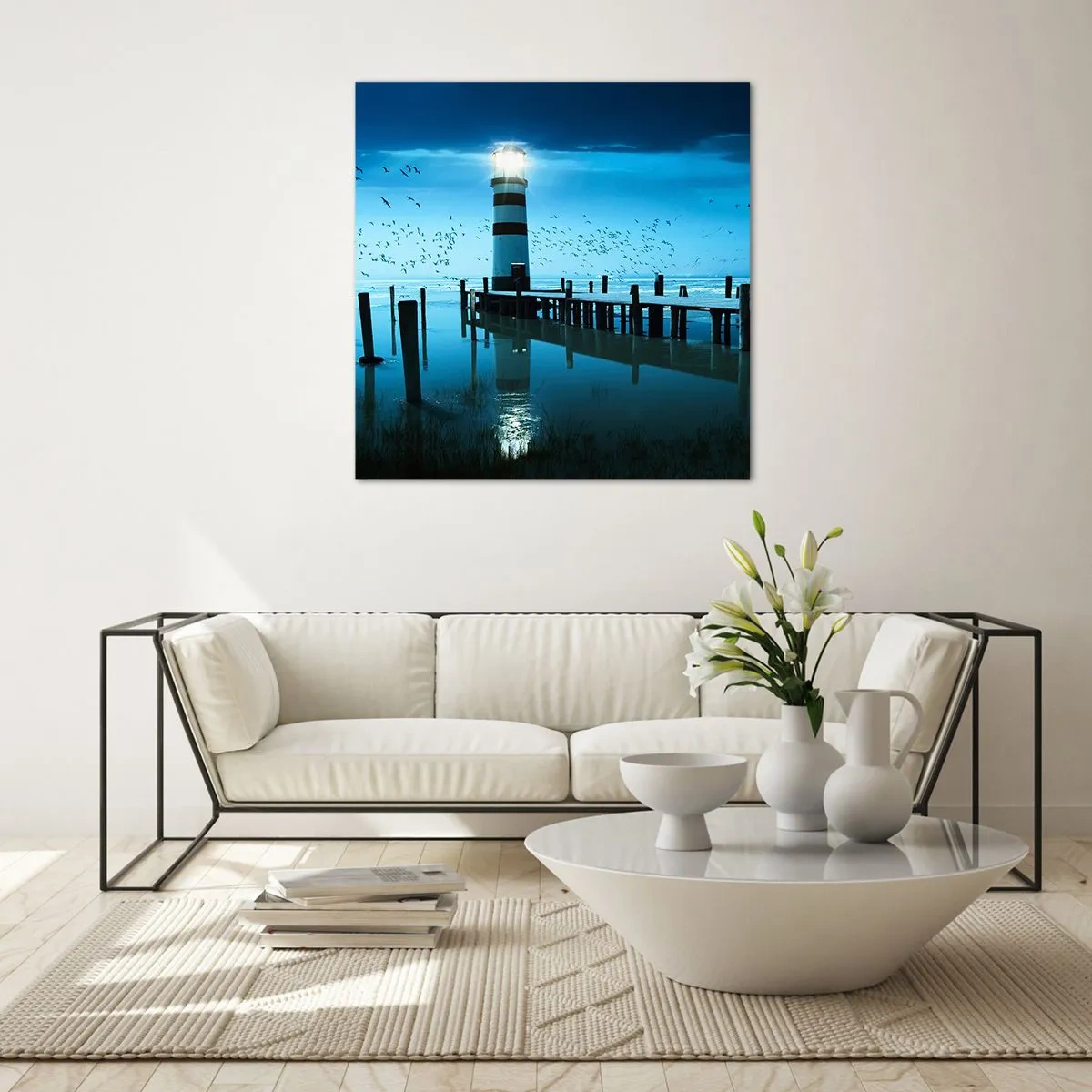 Glasbild - Bild auf glas - Und du hast keine Angst vor der Dunkelheit - 70x70 cm