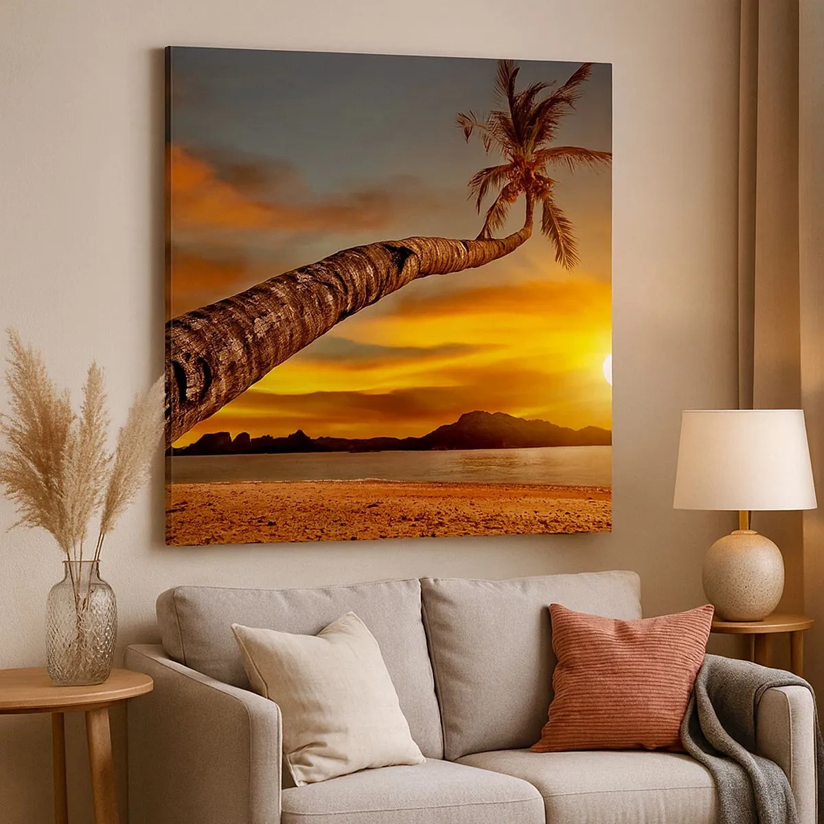Bild auf Leinwand - Leinwandbild - Exotischer Urlaub, karibisches Abenteuer - 30x30 cm
