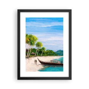 Poster in einem schwarzem Rahmen - Exotischer Traum - 30x40 cm