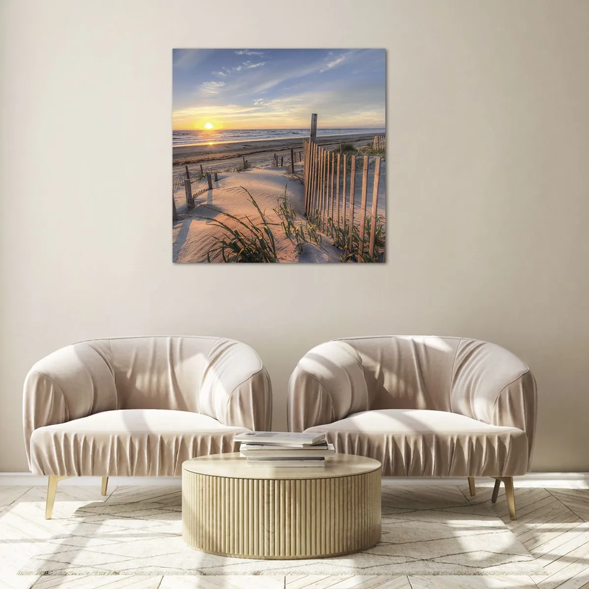 Glasbild - Bild auf glas - Schein und Schatten des Windes - 50x50 cm