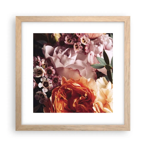 Poster in einem Rahmen aus heller Eiche - Eingehüllt in Schönheit - 30x30 cm