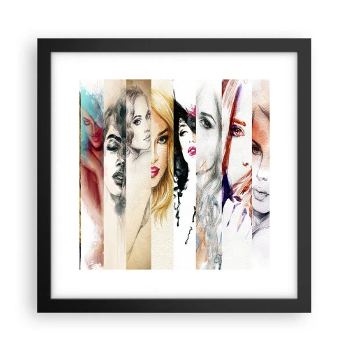 Poster in einem schwarzem Rahmen - Und es ist immer DU - 30x30 cm