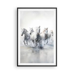 Poster in einem schwarzem Rahmen - Weiße Magie - 61x91 cm