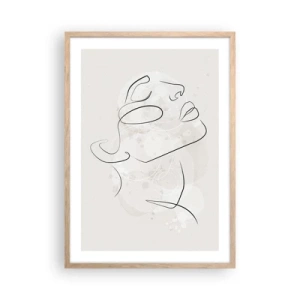 Poster in einem Rahmen aus heller Eiche - Die Umrisse eines Traums - 50x70 cm