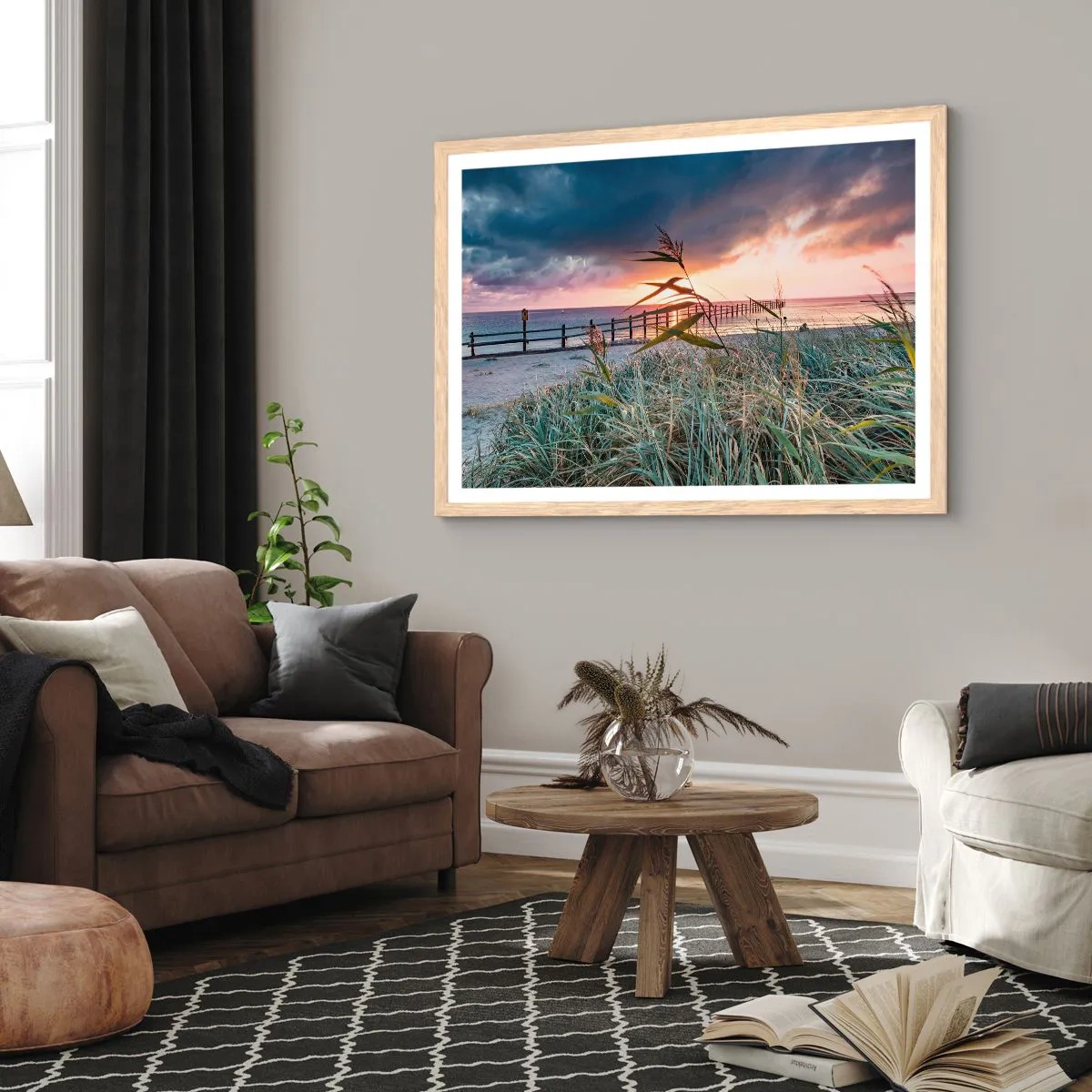 Poster in einem Rahmen aus heller Eiche - Es vergeht nicht mit dem Wind - 50x40 cm