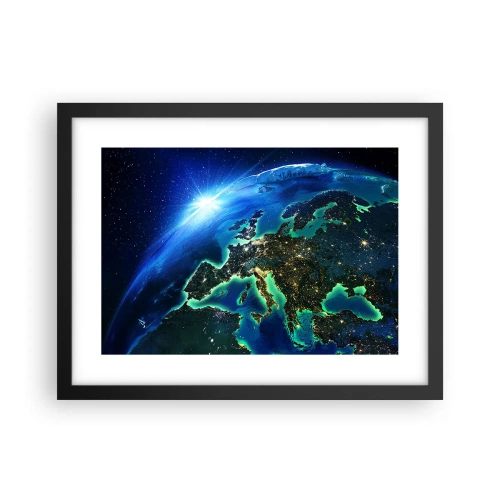 Poster in einem schwarzem Rahmen - Funkelndes Europa - 40x30 cm