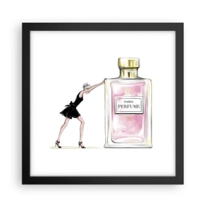 Poster in einem schwarzem Rahmen - Essenz der Weiblichkeit - 30x30 cm